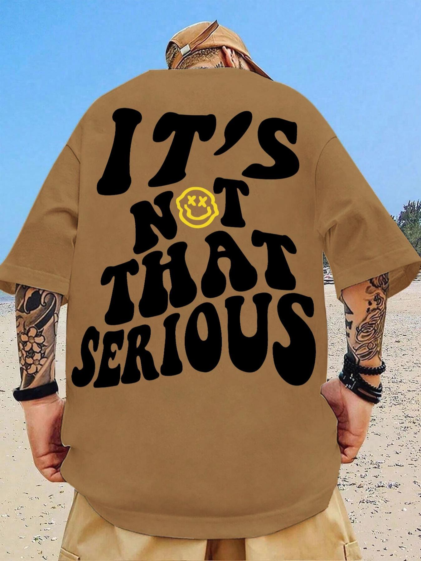 Men's Cartoon Letter Graphic Print Round Neck Knitted Sleep Tee, Regular Fit Casual Short Sleeve Pajama T-shirt, Men's Summer Sleepwear, National Day Offers