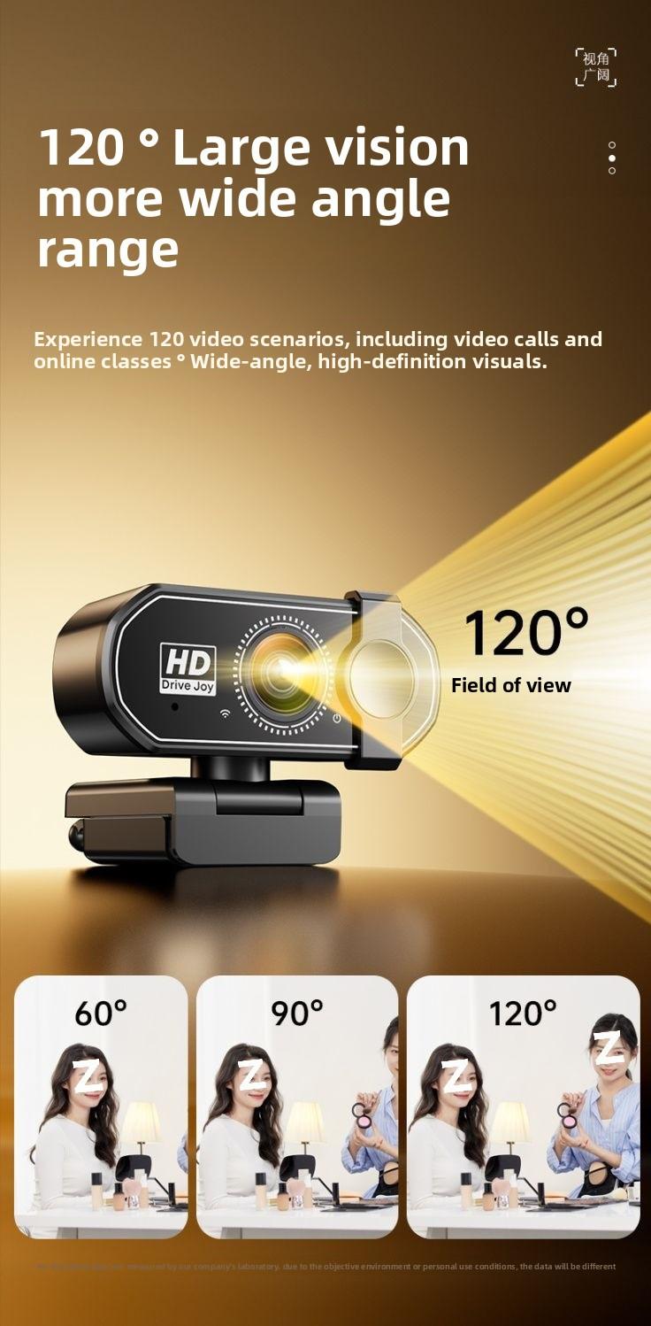 Computer camera for online classes, live streaming, USB external desktop microphone, laptop conference, beauty enhancement