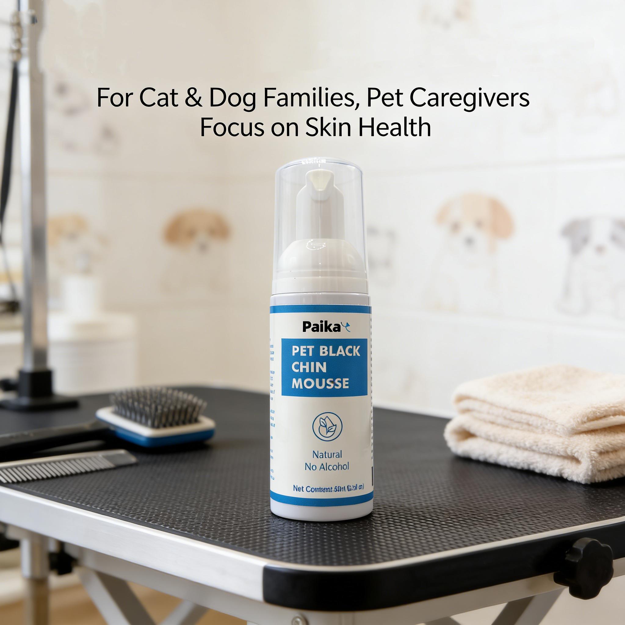 Paika Pet Chin Mousse Cleaner, Effective Dog & Cat Oral Care, Gentle Formula for Fresh Breath, Easy Application