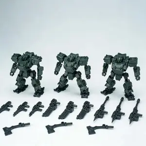 2026 hot item Sheik Mainland 3pcs/Set 1/60 3Min Plan Fortishield Team Mecha Model Kit Quick Assembly Action Figure Desk Ornament Boys Toy Gift