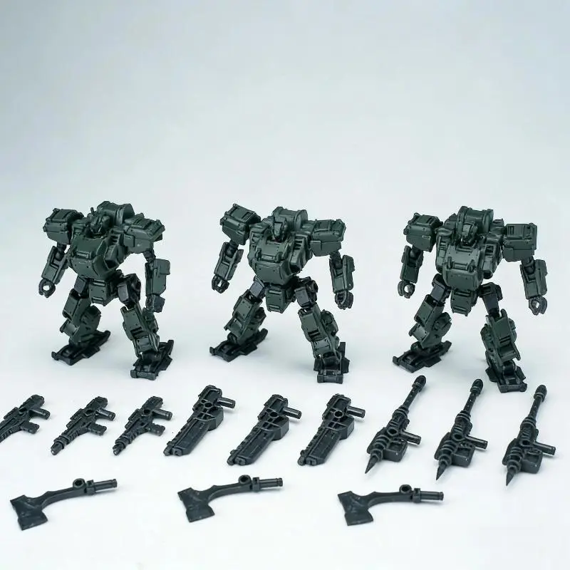 2026 hot item Sheik Mainland 3pcs/Set 1/60 3Min Plan Fortishield Team Mecha Model Kit Quick Assembly Action Figure Desk Ornament Boys Toy Gift