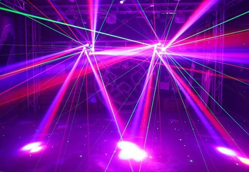 150W Moving Head DJ Lights 6 Arms Party Lights RGBW 6-IN-1 LED Stage Lights with Strobe Beam & Remote Control DMX512 for Wedding Party Disco KTV Event