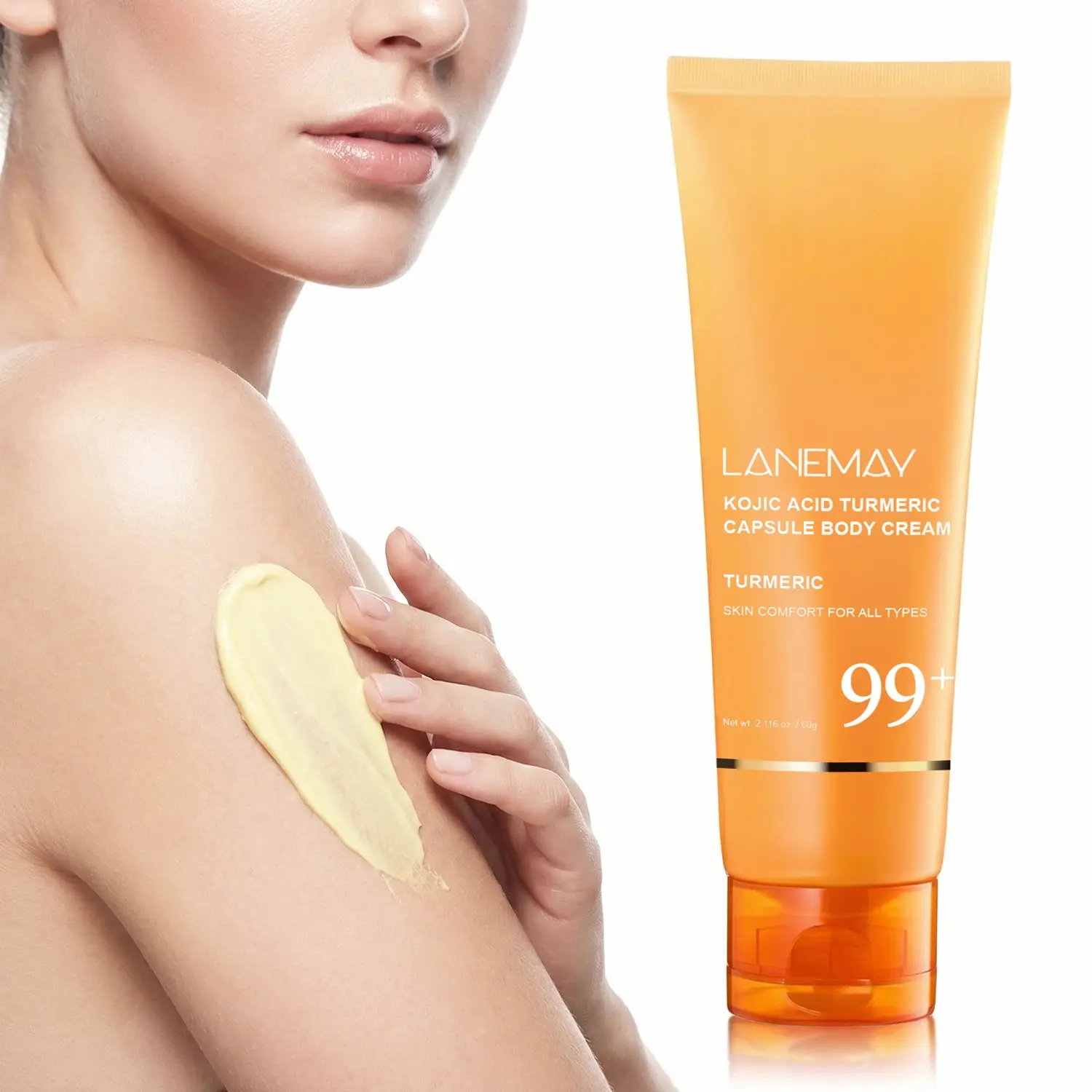 Curcumin Body Lotion, Brighten Dark Spots, Even Skin Tone, Deep Hydration, Moisturizing, Smooth & Nourishing, Suitable for All Skin Types, Daily Care