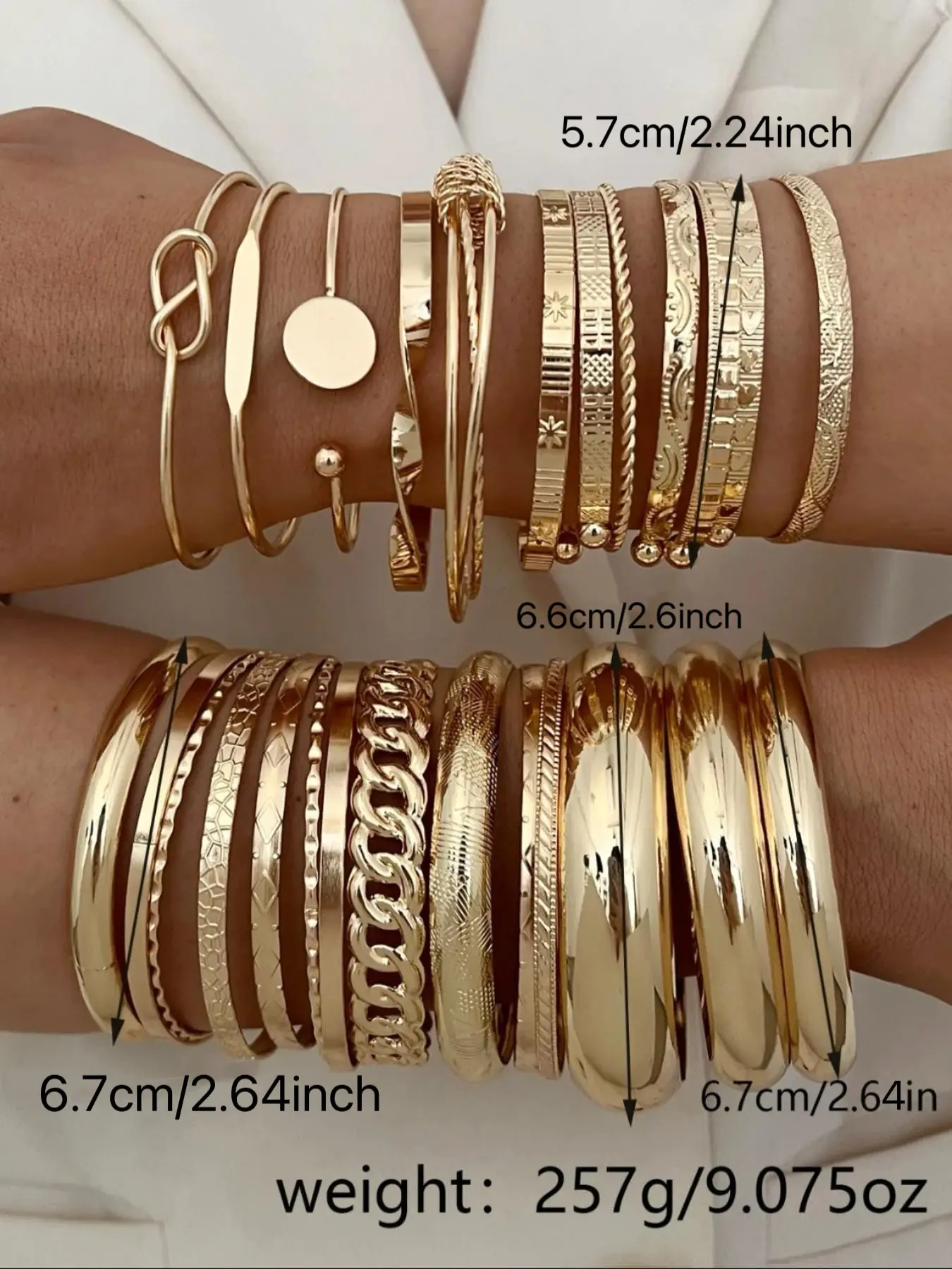 Women's Elegant Minimalist Bracelet Set, 10/25 Pieces Trendy Matched Bangle Jewelry, Perfect Gift for Girlfriend Birthday, Trendy Stack Bangle, Bracelets Jewelry