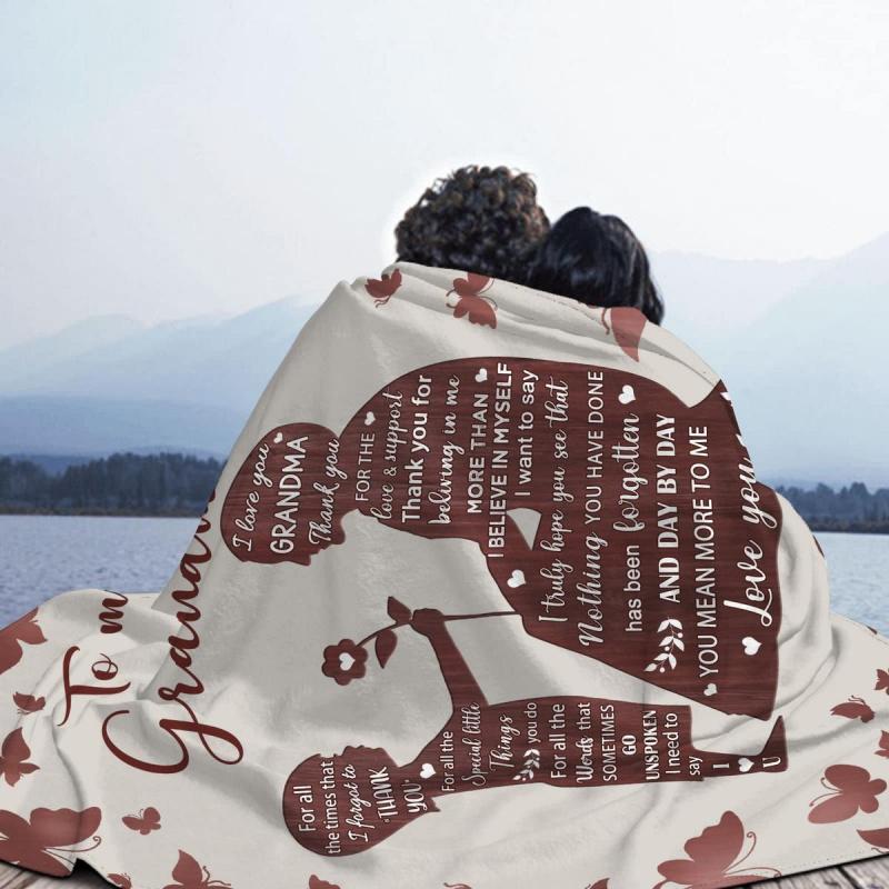 Grandma Blanket Gifts for Grandma Mother's Day Birthday Gifts from Grandchildren,Best Grandma Gifts Ideas,to My Grandma Gifts Blanket from Granddaughter