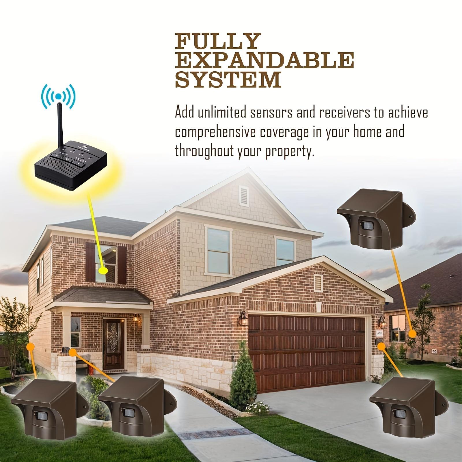 2024 1/2 Mile Driveway Alarm Wireless Sensor System & Driveway Sensor Alert System