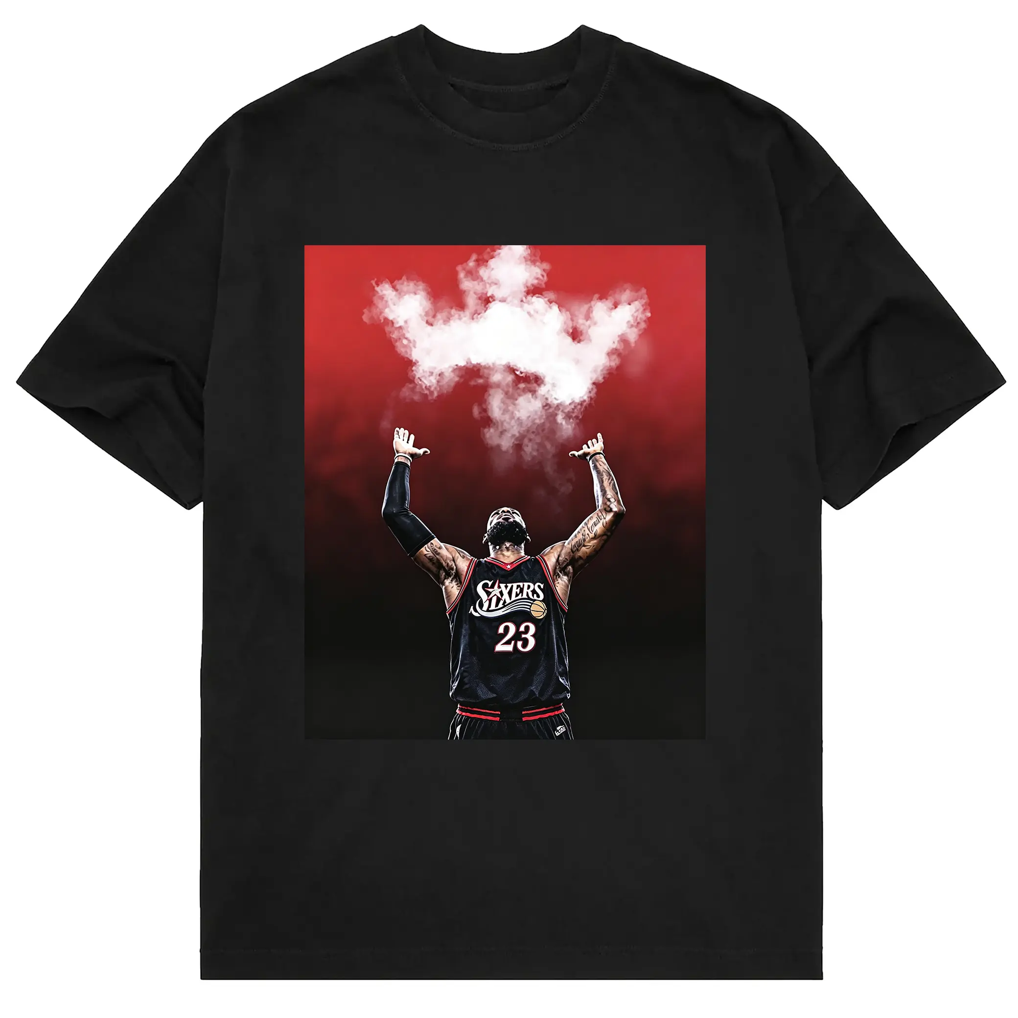 Men's Cotton Short-Sleeve Basketball Graphic T-Shirt - Menswear Casual Fabric Tee, 76ers Fan Game Day Apparel, Basketball Lover Birthday Gift, Shortsleeve, Outfits