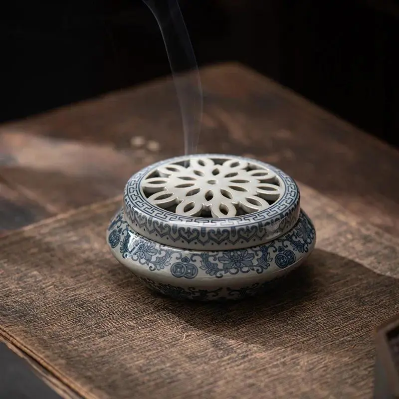 1pc Multifunction Incense Coil Burner Ancient Clay Ceramic Crafts Incense Ornaments Reverse Flow Incense Burner (Without Incense)