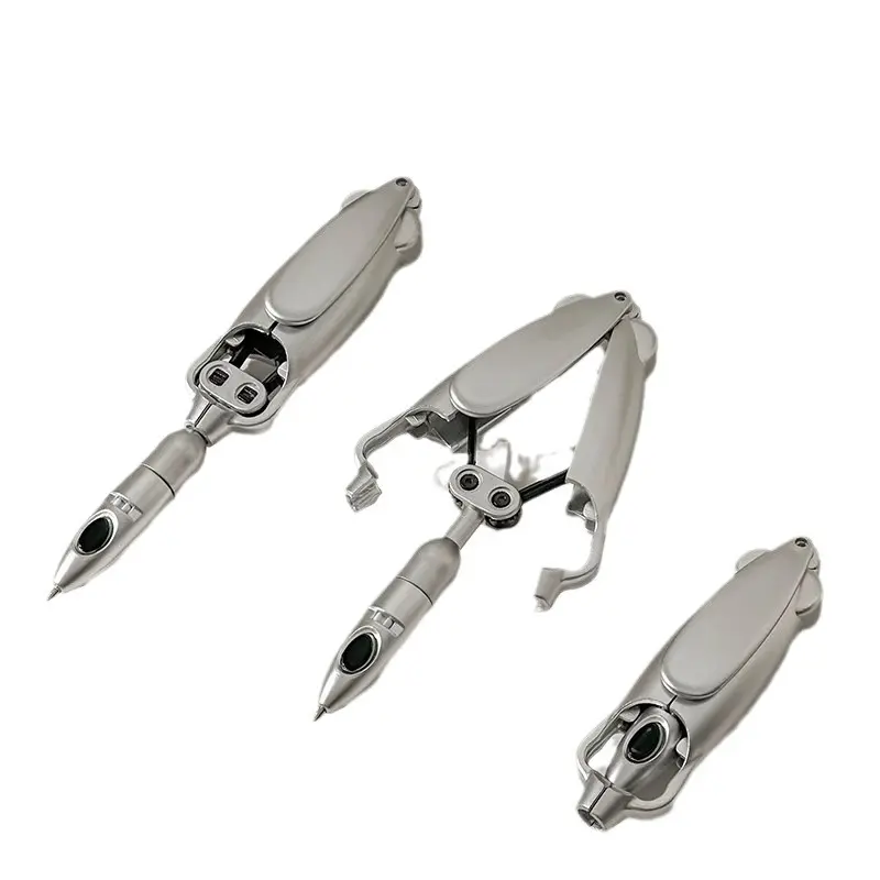 3 PCS Novelty Transformable Squid Fidget Pen, Comes with 15 Refill Pen Cartridges, Funny Deformable Press Ballpoint Pen, Stress Relief Creative Stationery Toy, Ideal for Students, Office Use & Novelty Gifts