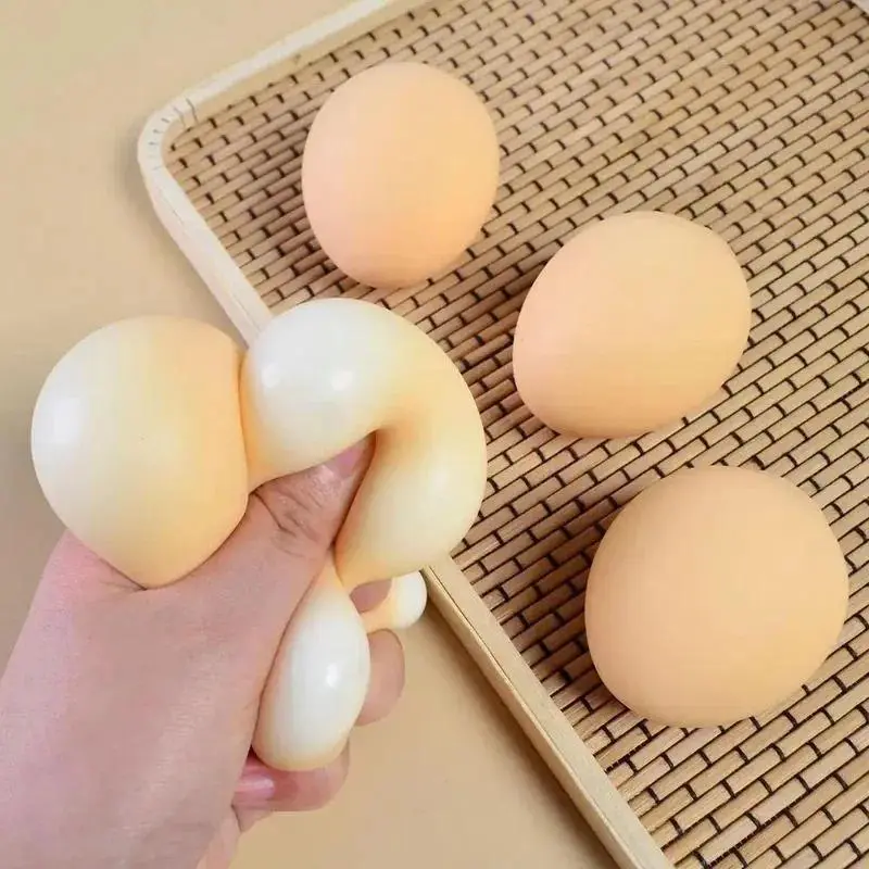 Funny Egg Squeeze Toy, Hilarious Prank & Stress Relief Gift, Squishy Decompression Ball for Jokes, Office and Classroom Fun