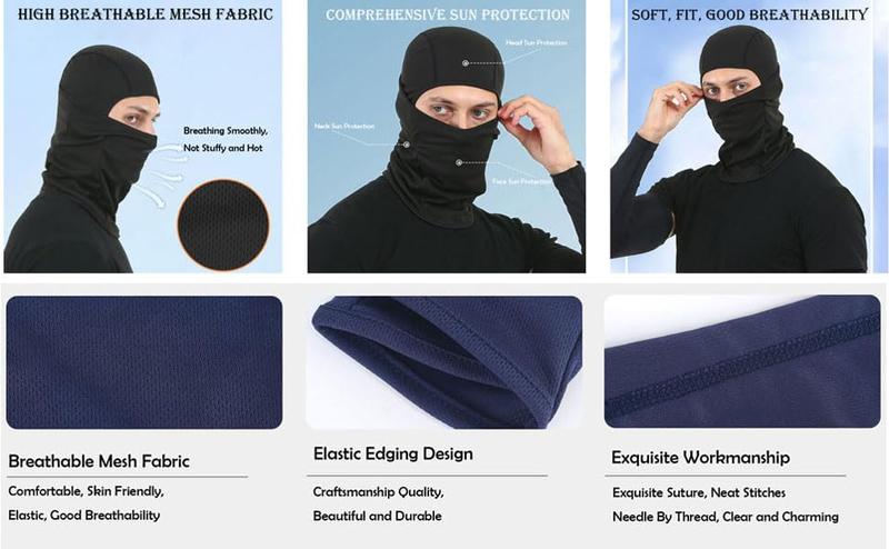 Ski Mask for Men Balaclava Face Mask Women Summer Shiesty Mask Full Head Cover for Motorcycle Helmet Football Sun Protection