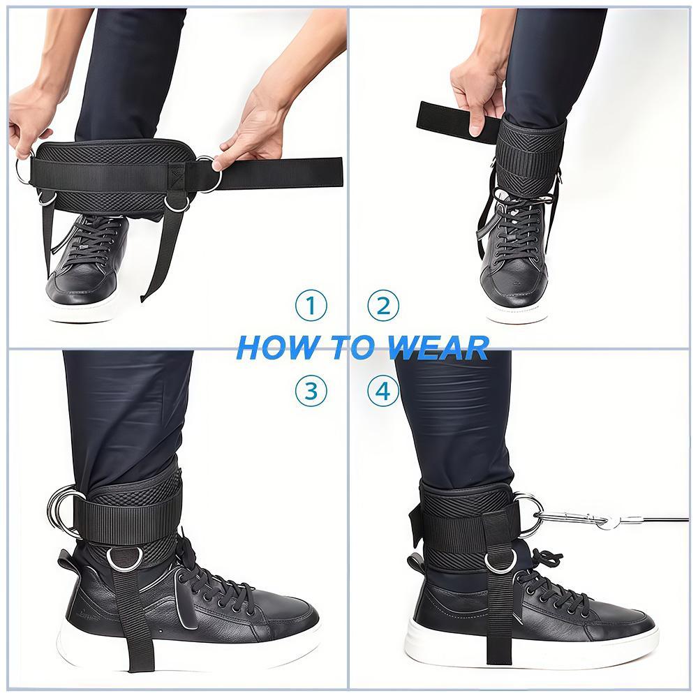 Padded Ankle Strap, 1 Count Ankle Strap for Cable Machines, Double D-ring Fitness Ankle Cuffs for Gym Workouts Leg Training Equipment Weight Training Equipment