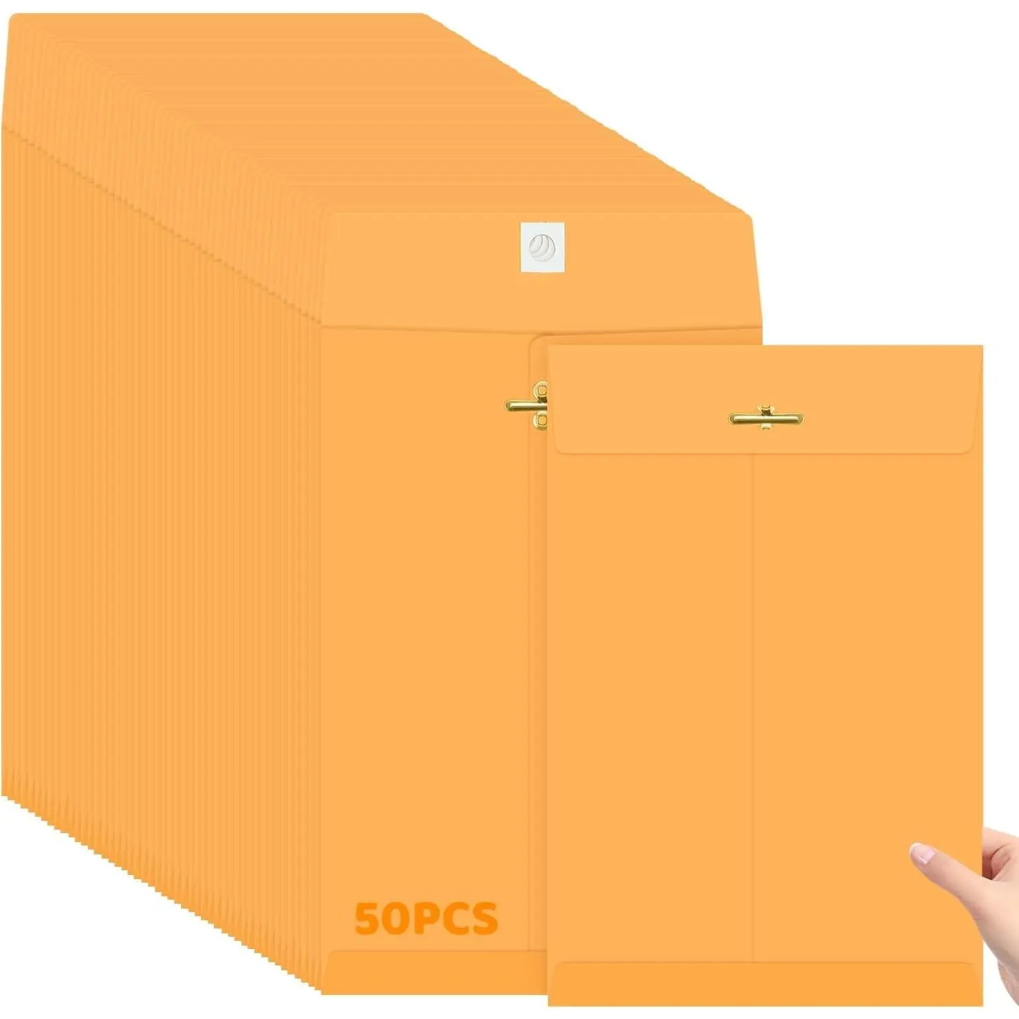Manila Envelopes, 50PCS 6×9in Brown Kraft with Clasp Closure, Mailing Envelopes for Home, Office, Business, Legal or School, Great for Filing, Storing or Documents