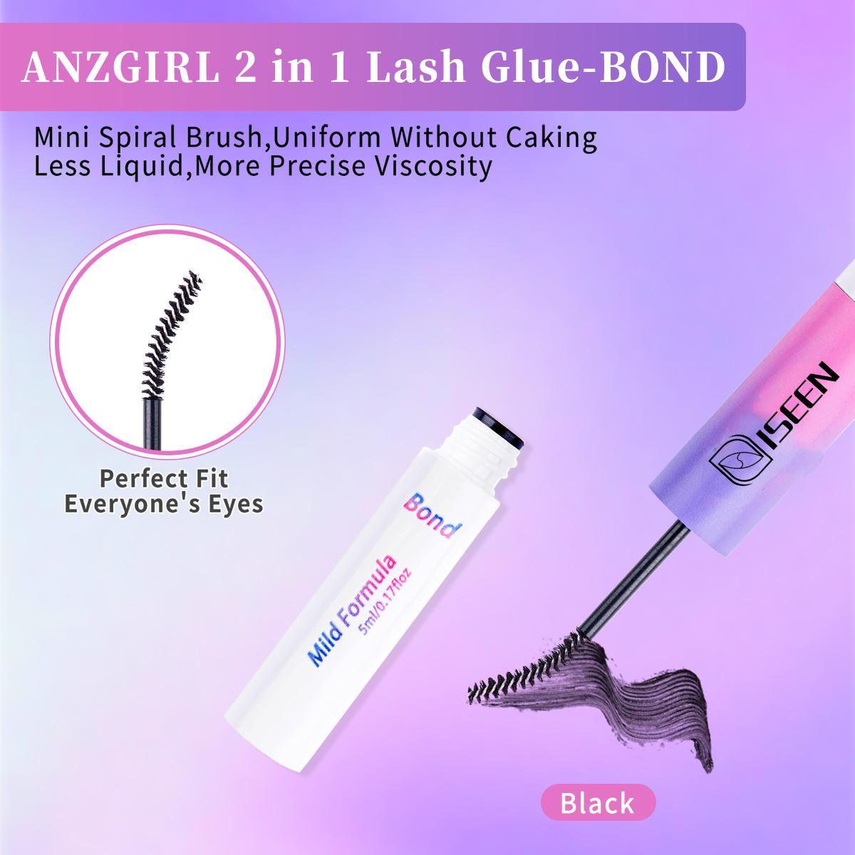 Mixed-Length False Eyelashes with Lash Bond & Seal, Lash Remover, Tweezers, Headband & Wristband, 1 Set Natural-Look Faux Cluster Lashes for DIY Makeup Eyelash Extensions
