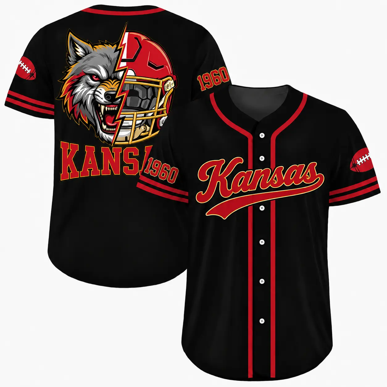 Football Team Baseball Jersey, Game Day Shirt for Football Lover, Black Orange Navy Baseball Jersey Uniform, Sport Casual Everyday Outfits - Colors Available9