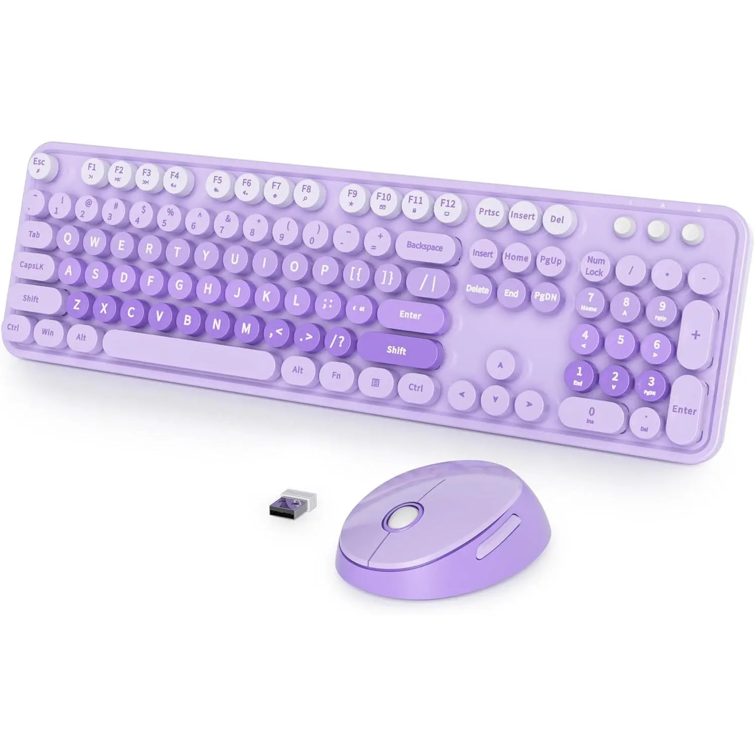 Keyboard , 104  Retro Typewriter for Windows  | 1600DPI Full Size With Number Pad & ,Compatible With  Windows,Ideal For , PC, Notebook, Laptop