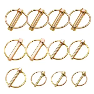 mankk 12Pcs 4 Sizes Lynch Pin Assortment Kit Tractor Pins Linch Pins 3 Point Hitch Pins for Farm Tractors Trailers Trucks Lawn Mowers M-128-12PCS
