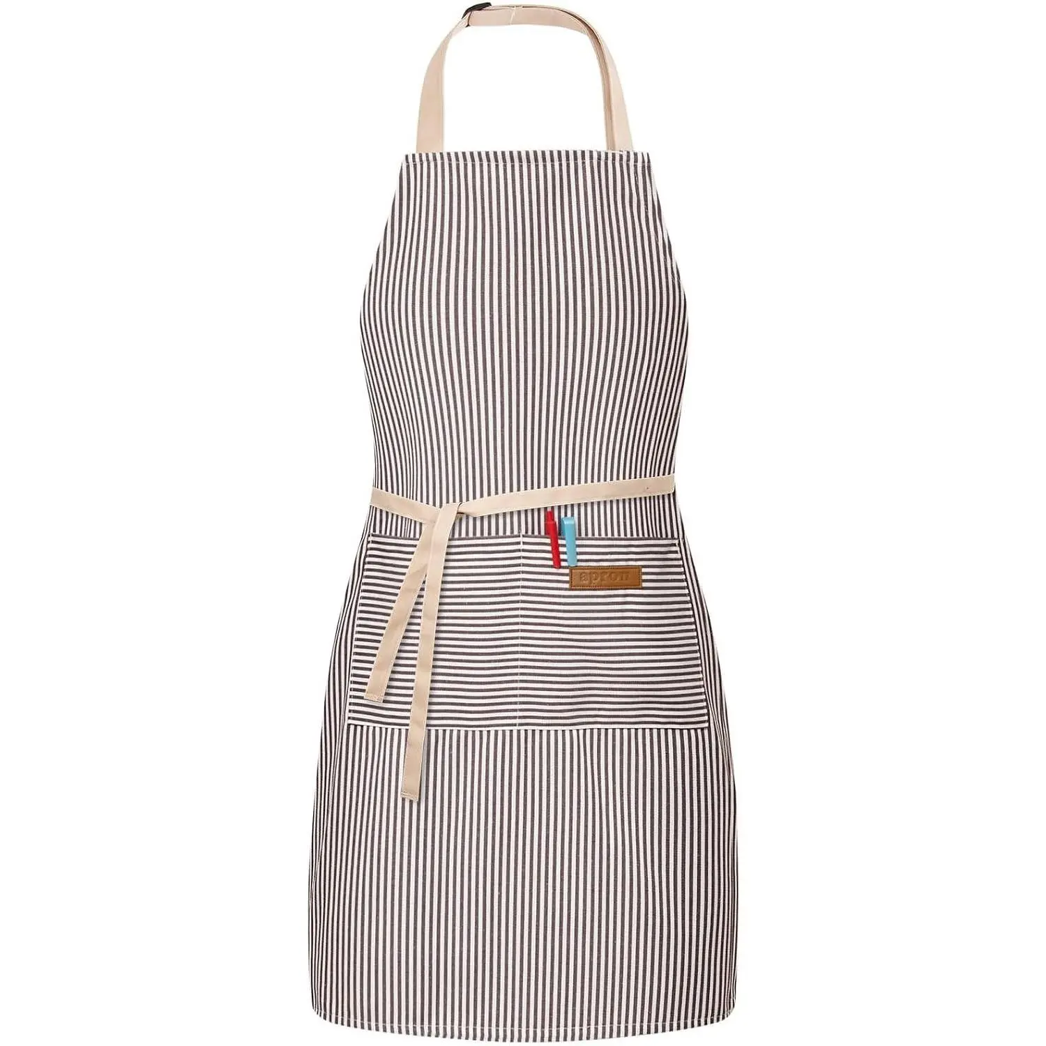 Adjustable Bib Apron with 2 Pockets – Unisex Chef Cooking Apron for Kitchen, Restaurant, BBQ, Men & WomenGift