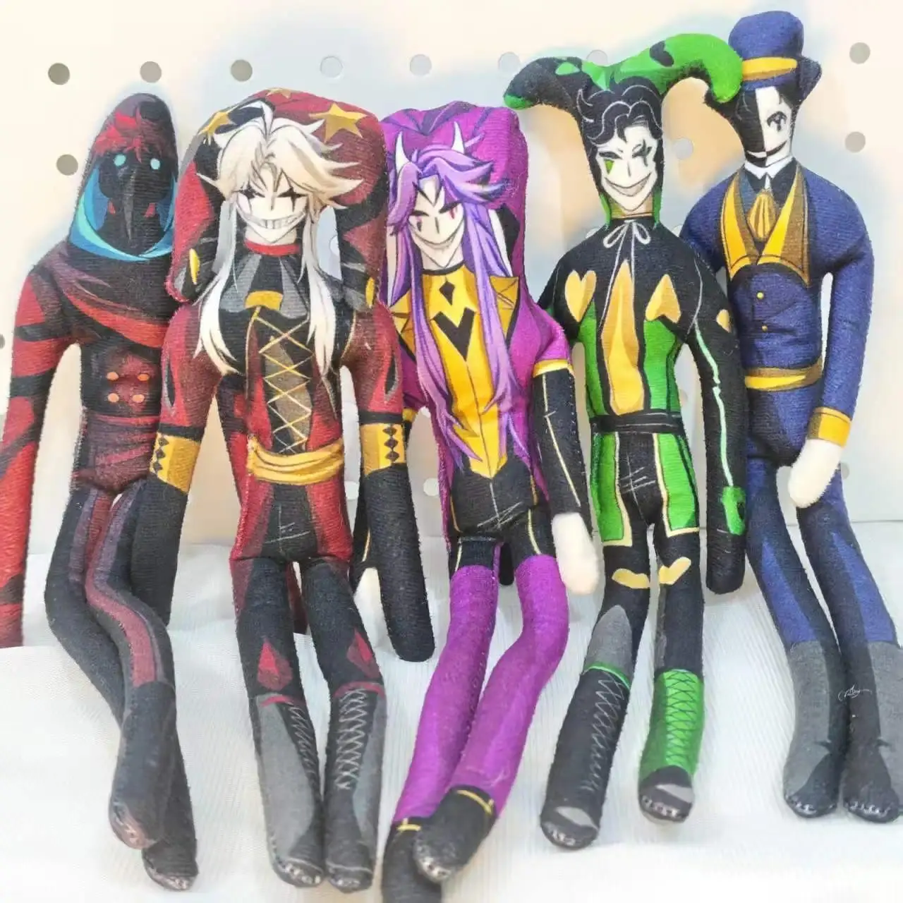 Anime The Freak Circus Pierrot Cosplay Doll Clown Twistable Plush Cotton Doll Abstract Room Decoration