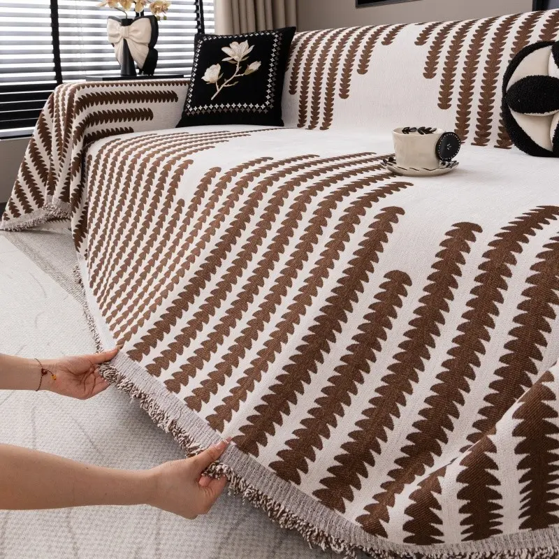 Non-Slip Universal Chenille Sofa Cushion, Style All-Season Sofa Cover, Cat Scratch Proof Furniture Protector, Slipcovers For Couches And Sofas, Home & Store Display