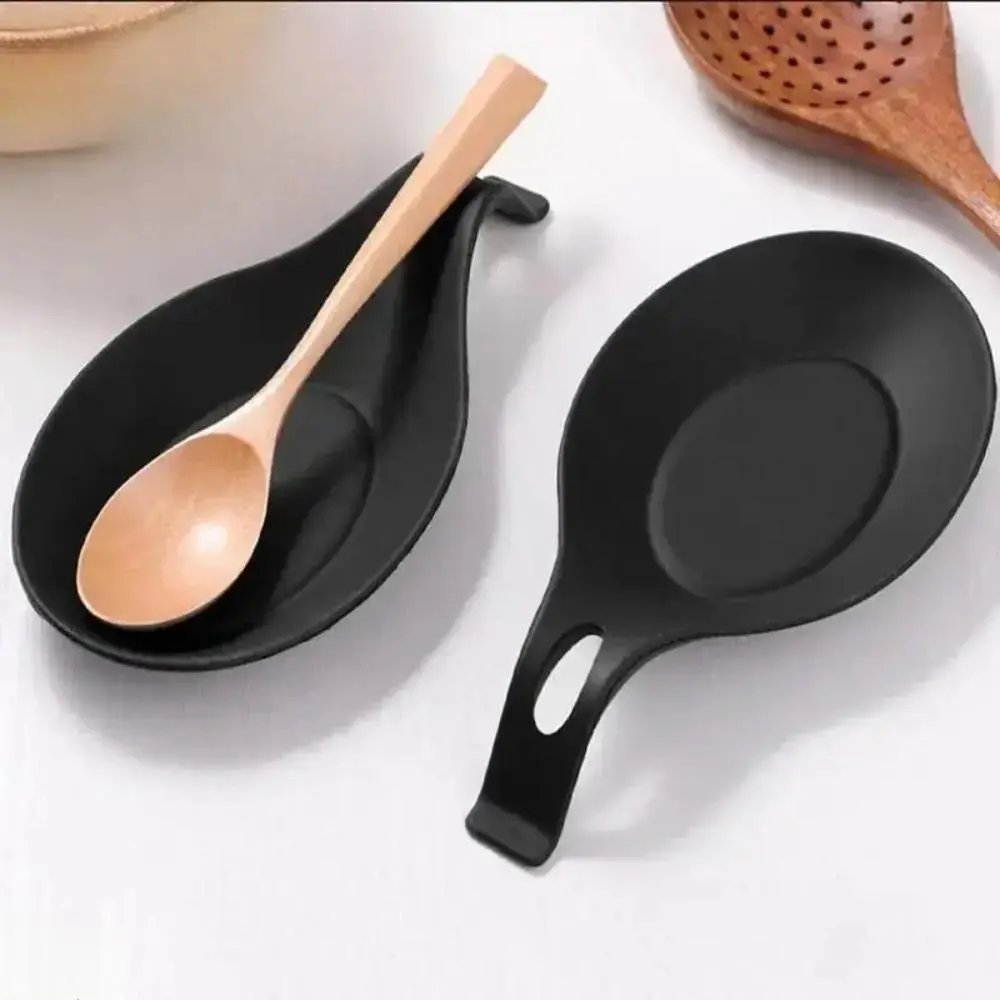 2026 New 2-Count Heat-Resistant Silicone Spoon Rest Set, Easy-to-Clean Cutlery Holder, Versatile-Use Modern Kitchen Accessory