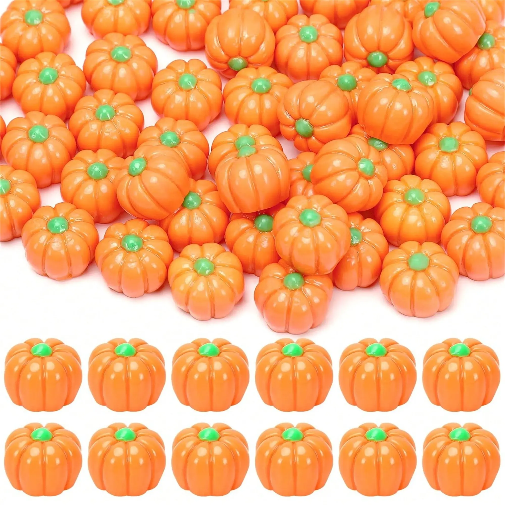 10/20pcs Mini Resin Pumpkins, Small Tiny Fake Pumpkins Figures Bulk, Halloween Fall Party Supplies, Tiny Pumpkin Ornaments for Decorating