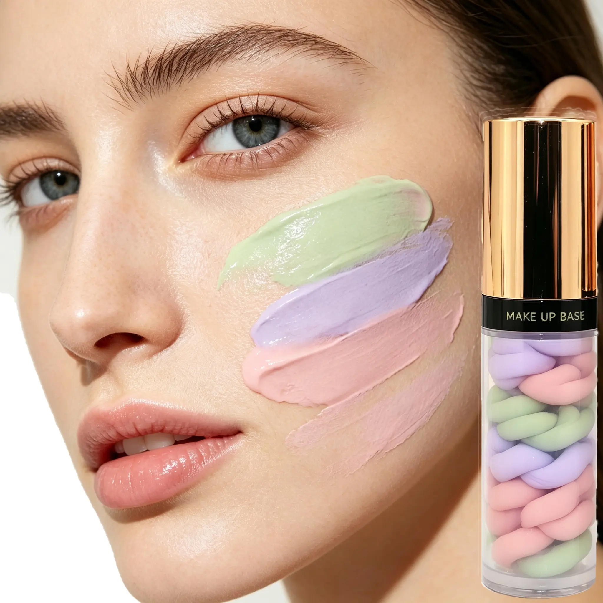 3-Color Protection Isolation Cream, Even Skin Tone, Brightening Primer, Glow Base, Make Up Base, Concealer