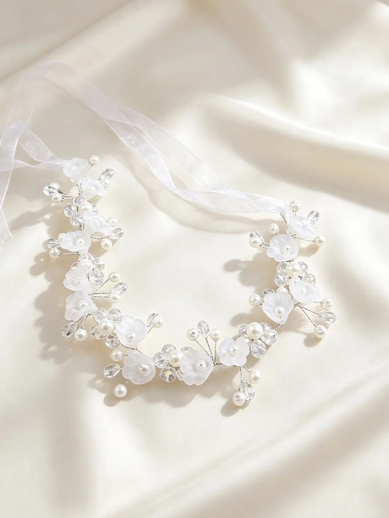 Women's Pearl-Style Braided Headband, Elegant Princess Style, Perfect for Dance and Performance, Korean Fashion Accessory, Birthday Gift
