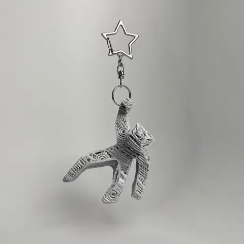1pc 3D Printed Xenon Rock Figure, Project Hail Mary Grace Sculpture Keychain Pendant, Cool Keychains, Gift for Movie Lovers, Die-Hard Fans and Birthday Present, Multiple Color Options