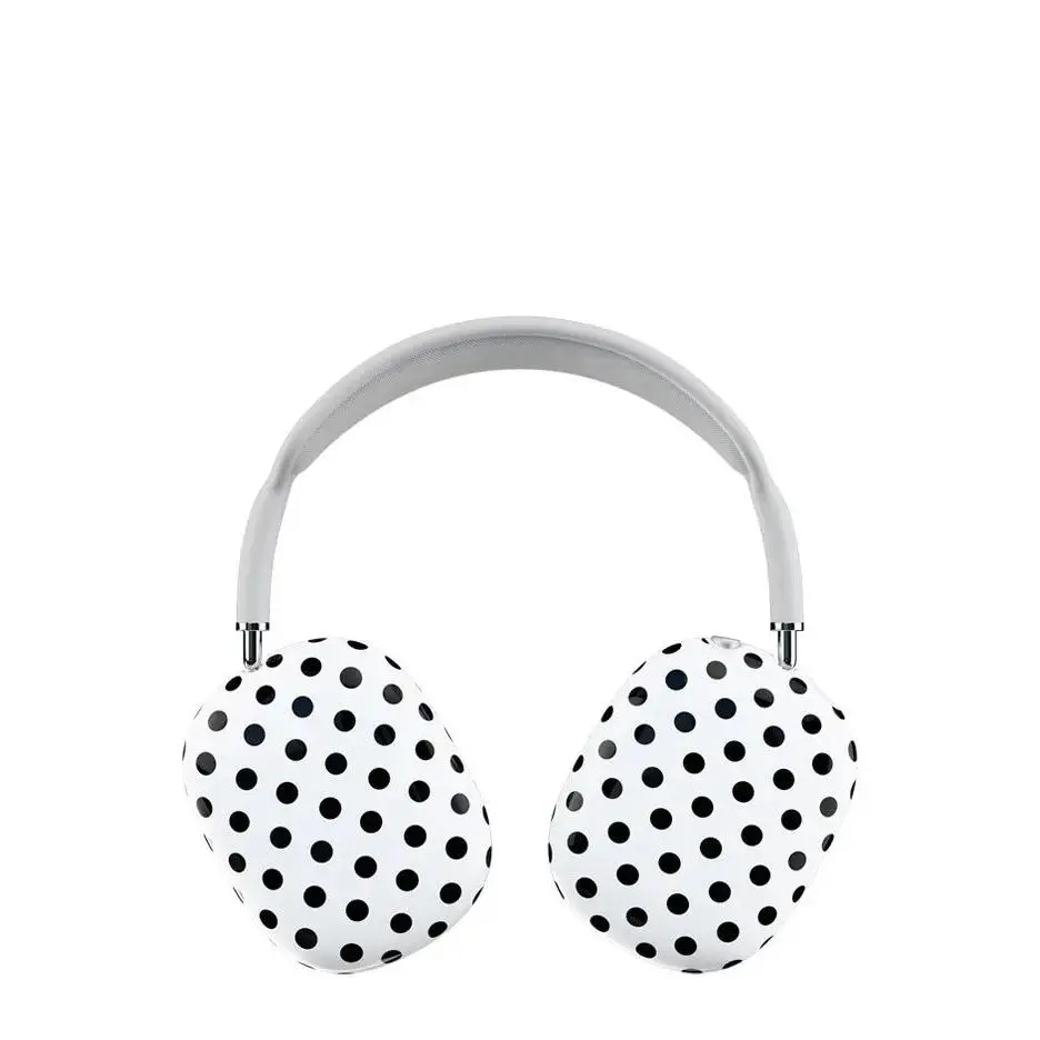 Polka Dot Black and White AirPod Max Headphone Cover - Durable, Scratch-Resistant Audio Accessory for Headphones with Cute Pastel Multicolor Trendy Design