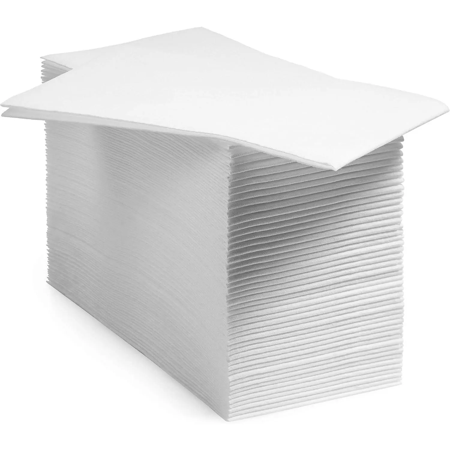 50-Pack Disposable Guest Towels, 12" x 17" Single-Use Classic Lite Linen-Feel Paper Hand Towels, Made in USA, WhiteGift