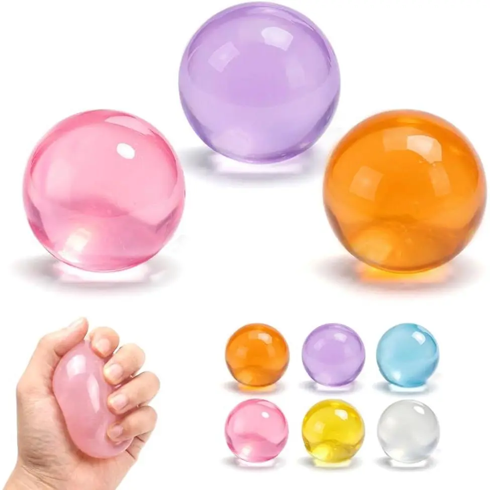 Coconut Oil Stress Relief Squeezable Toy Non-Sticky Slow Rising Squeeze (Pink+Purple+Orange)
