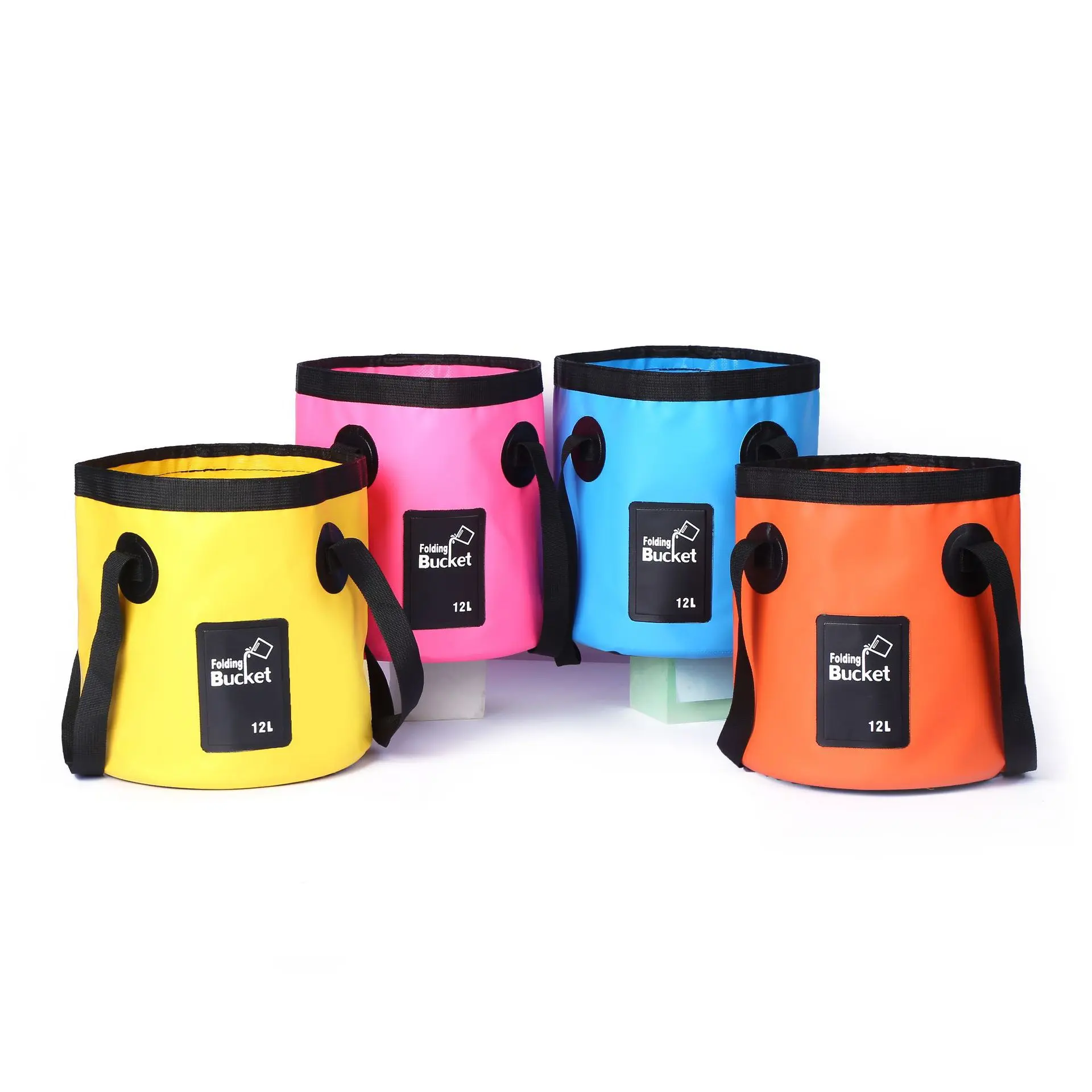 Cross-border outdoor camping fishing waterproof bucket PVC portable folding bucket bag household foot soaking bucket spot