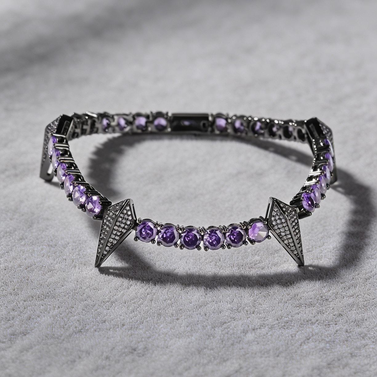 Men's Black Panther Moissanite Tennis Bracelet Iced Out Heavy Thick Chain Hip Hop Streetwear Jewelry for Men Trendy Statement Gift