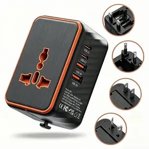 Universal Travel Adapter with USB and Type-C Ports, All-In-One Wall Charger, Universal Socket, European Plug Adapter, Worldwide Power Plug Converter for Usa, Eu, Uk, Aus, and More