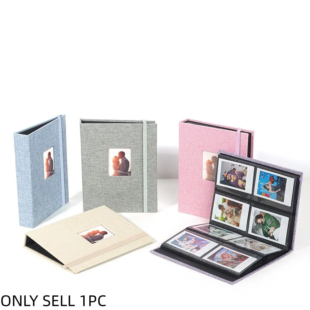 Linen Photo Album for 3 Inch Pictures, Large Capacity, Creative Self Adhesive Picture Organizer, Straight Shape Design, Ideal for Memories, Photo Album Book