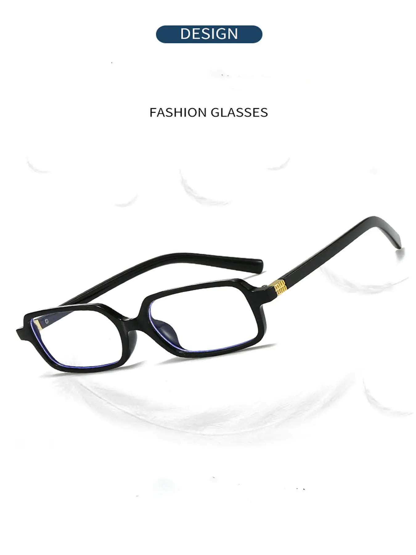 New Square Glasses Frame, Fashionable Bookworm Style, Plain Clear Lens, Multiple Colors Available, Trendy Eyewear for Everyday Use