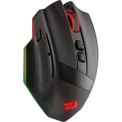 Redragon M923 Tactical Gaming Mouse - 3-Mode Dynamic RGB Backlight, Optical Ergonomic Design, Adjustable DPI Up to 24000, SG8960 Pro Sensor, 8 Macro Buttons, Software Support, Pinpoint Accuracy, Customizable Display Keys for PC Gaming Accessories