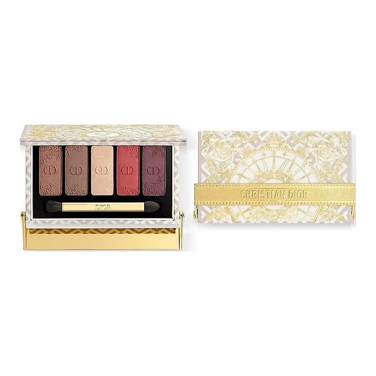 DIOR Gold Ball Limited Edition 5 Colors Eyeshadow Palette, Silky Smooth Long Lasting Easy to Blend Matte Shimmer