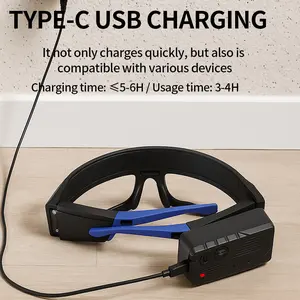 New XTE multifunctional glasses light with Type-C charging, warning headlamp, compact and portable, touch-sensitive headlamp