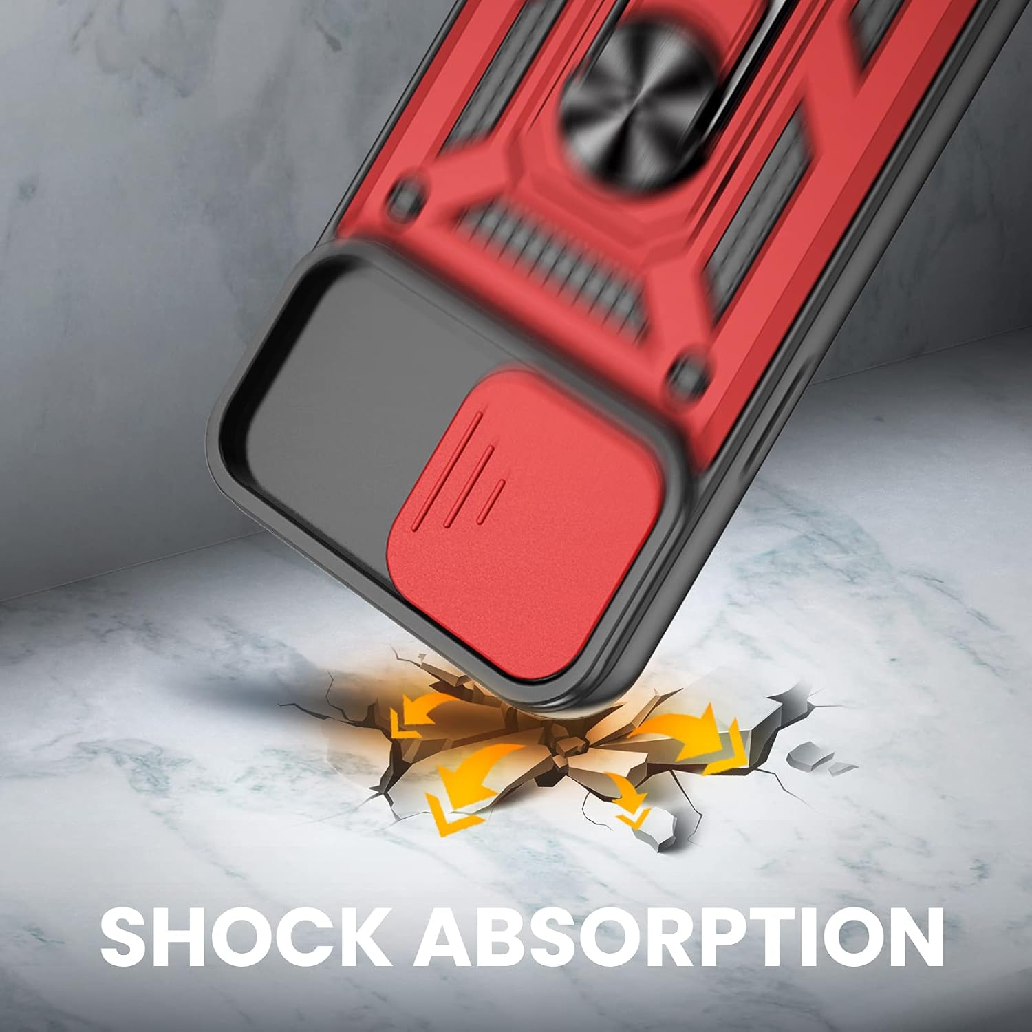 Phone case Compatible for iPhone 17 16 15 14 13 12 11 pro max plus, with Slide Camera Cover, Built-in 360° Rotate Ring Stand Magnetic Cover ,phone cases for iPhone 17 pro max