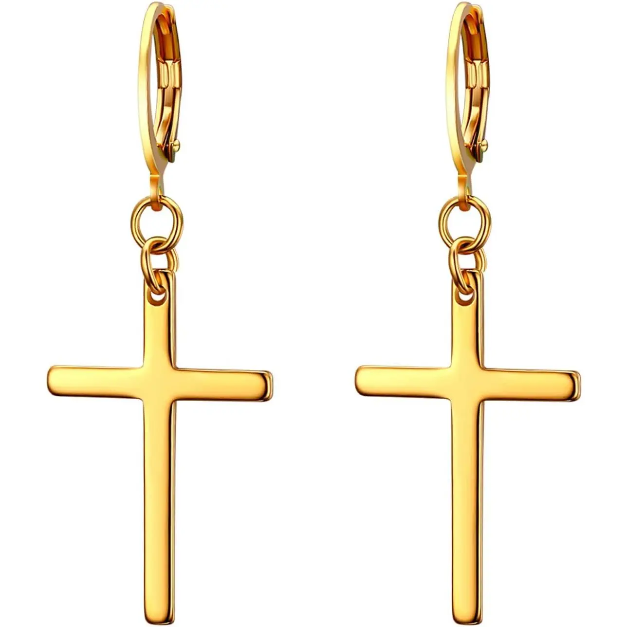 Dangle Earrings for Women Men-Stainless Steel  Hinged Hoops Earrings Christmas Easter Wedding