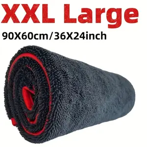 XXL Microfiber Car Drying Towel Ultra Absorbent Thickened Twist Ring Design Lint Free Scratch Free Auto Detailing