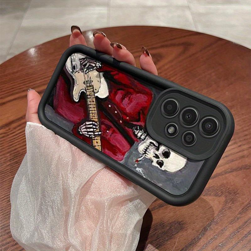 Vintage Guitar Skull Pattern Phone Case forSamsung Galaxy S26 S25 S24 S23 S22 S21 Fe Plus Ultra A13 A14 A15 A16 A17 A33 A34 A35 A36 A52 A53 A54 Note20