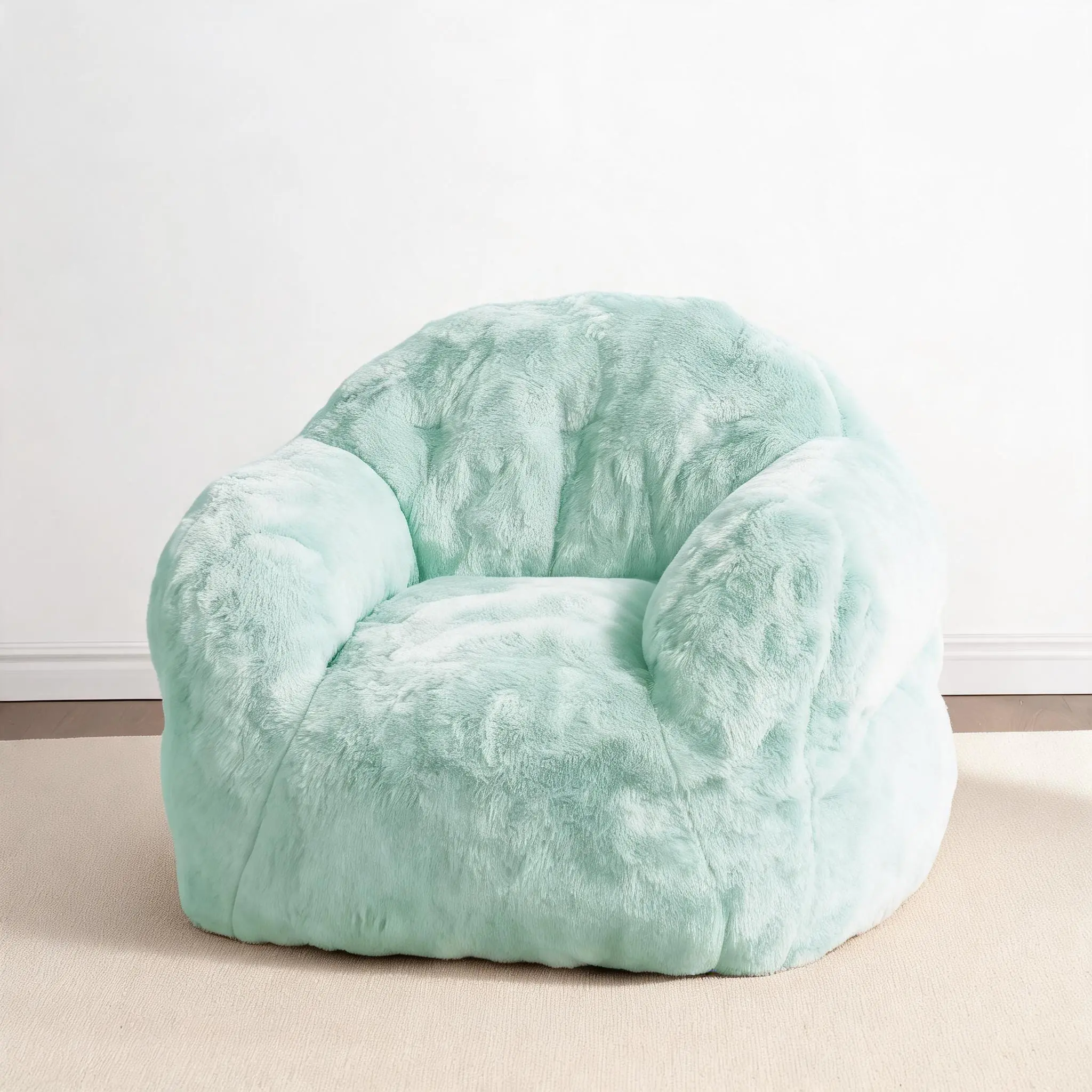 51" Oversized Bean Bag Chair with Armrests & Filler Included – Comfy Floor Sofa for Living Room, Bedroom & Dorm