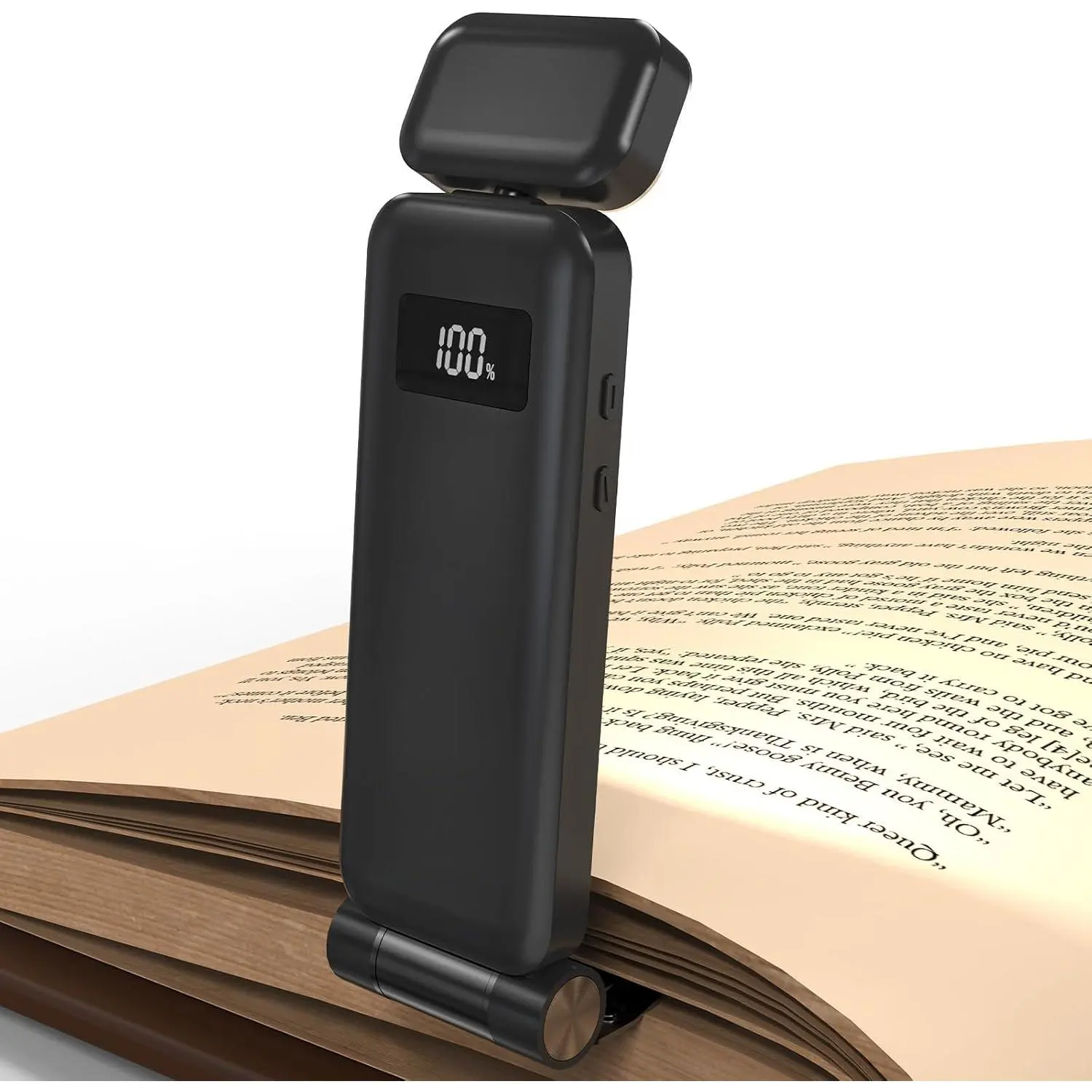 Rechargeable Book Light with Clip &  , 9 Luminescence Modes, USB-C Portable 1.6 oz Ultralight Lamp for Night Reading in Bed, Readers - Black