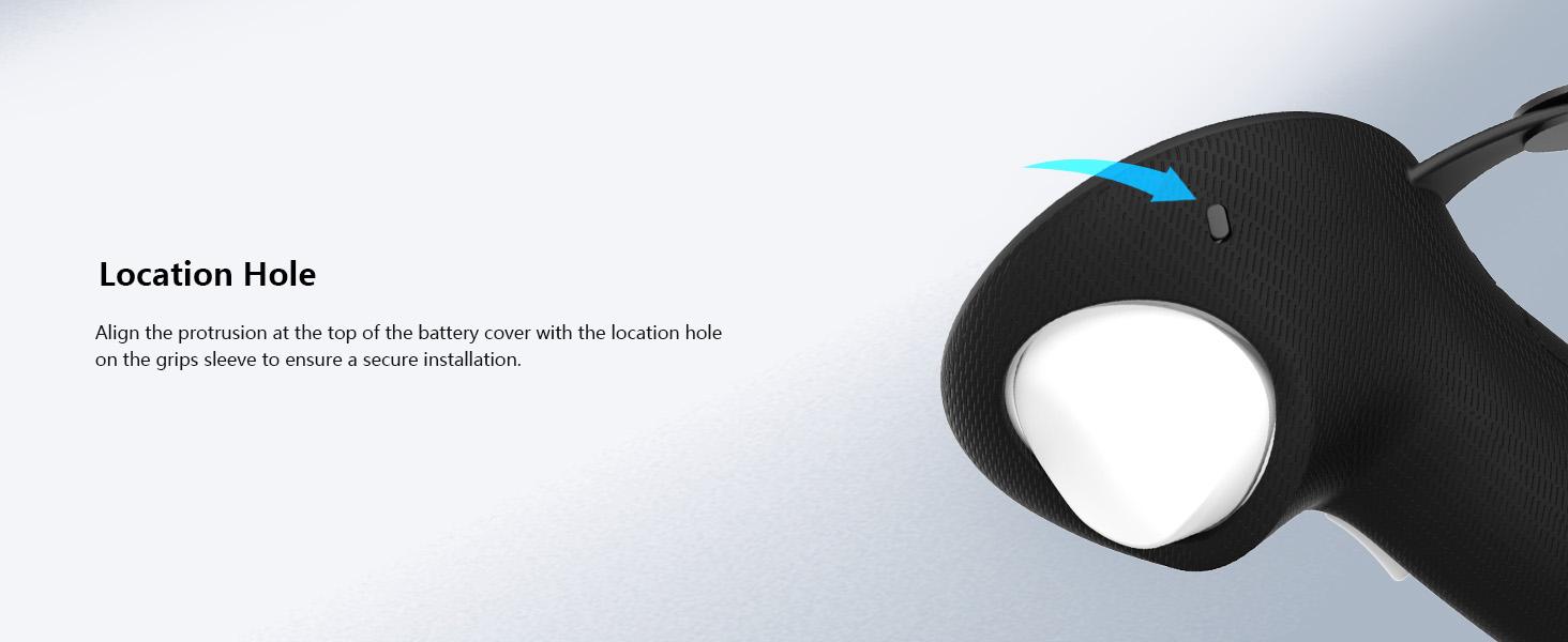 Upgraded Controller Grips Cover Compatible with Meta/Oculus Quest 3S/Quest 3 Accessories, with Battery Opening Cover and Knuckle Straps Protector