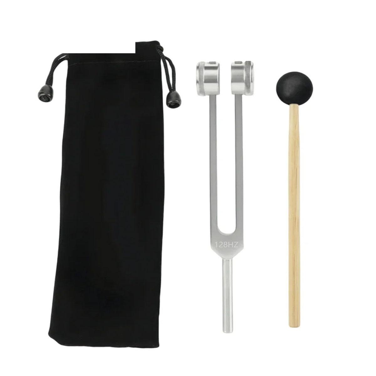 128Hz Tuning Fork Aluminum Alloy Sound Therapy Tool for Meditation Yoga Relaxation Nervous System Balance Acoustic Resonance Health Care Use