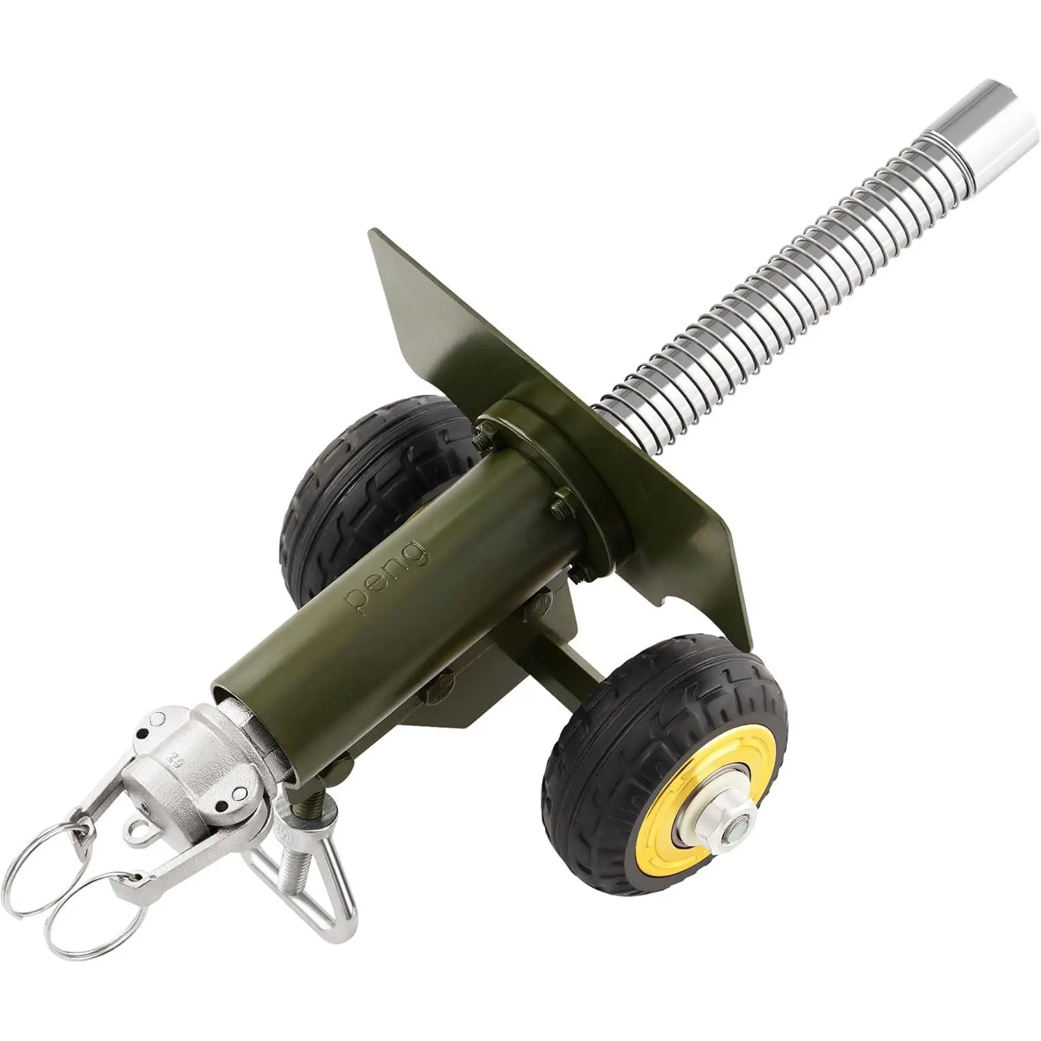 Stainless Steel Mini Cannon Model Shoots Firecrackers, Military Collectible Ornament, Robust 4 lbs Construction, Home Decor Collectible Toy Gift, Green