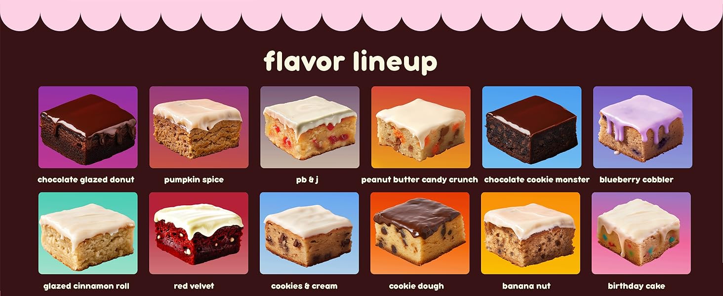 Prime Bites Protein Brownie from Alpha Prime Supplements |   High Protein, Collagen Fortified Low Sugar Treat |   Delicious Snack |   12 Bars per Box (Variety Pack)